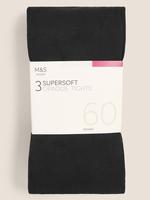 Kadın Siyah 3'lü 60 Denye Mat Külotlu Çorap Seti
