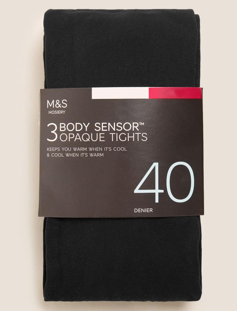 Kadın Siyah 3'lü 40 Denye Body Sensor™ Külotlu Çorap
