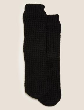 Erkek Siyah Polar Ev Çorabı