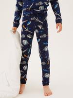Çocuk Multi Renk Uzay Desenli Pijama Takımı (7-16 Yaş)