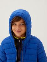 Erkek Çocuk Mavi Stormwear™ Kapüşonlu Şişme Mont (2-16 Yaş)