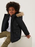 Erkek Çocuk Siyah Stormwear™ Kapüşonlu Mont (2-7 Yaş)