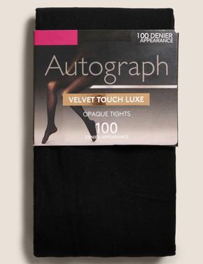Kadın Siyah 100 Denye Velvet Touch Luxe Külotlu Çorap