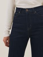 Kadın Lacivert Luxury Yüksek Belli Flared Jean Pantolon