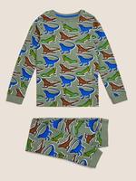 Çocuk Yeşil Kertenkele Desenli Pijama Takımı (7-16 Yaş)