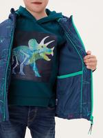 Erkek Çocuk Mavi Stormwear™ Dinozor Desenli Puffer Şişme Mont (2-7 Yaş)