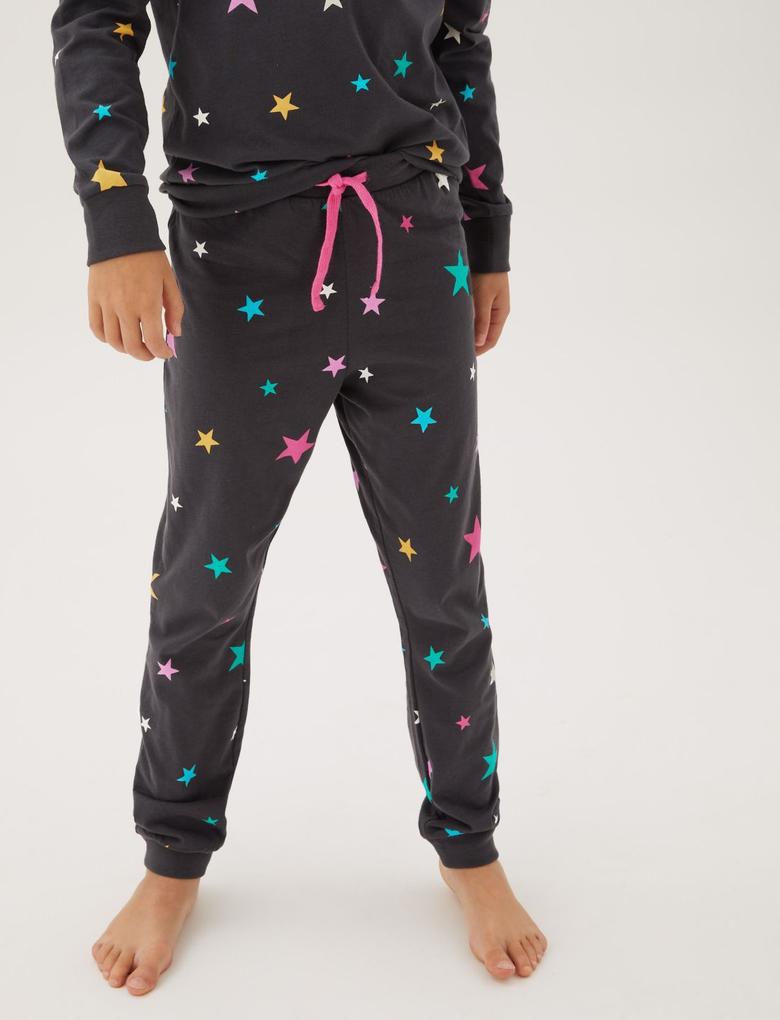 Çocuk Multi Renk 2'li Saf Pamuk Pijama Takımı (6-16 Yaş)