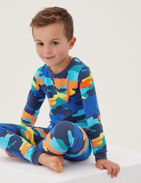 Çocuk Multi Renk Kamuflaj Desenli Pijama Takımı (1-7 yaş)