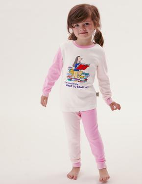 Çocuk Pembe Roald Dahl™ Saf Pamuklu Pijama Takımı (2-10 Yaş)