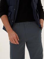 Erkek Lacivert Regular Fit Chino Pantolon