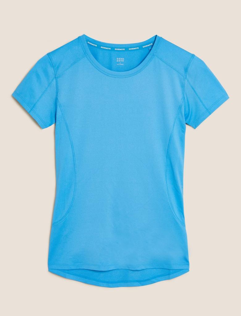 Kadın Mavi Performance Kısa Kollu T-Shirt