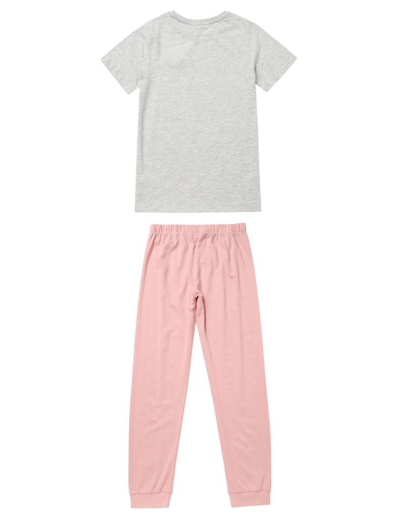 Çocuk Multi Renk 2'li Grafik Desenli Kısa Kollu Pijama Takımı