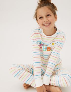 Çocuk Multi Renk 2'li Grafik Desenli Pijama Takımı