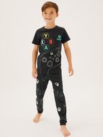 Çocuk Multi Renk Saf Pamuklu Xbox™ Pijama Takımı (6-16 Yaş)
