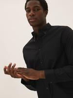 Erkek Siyah Saf Pamuklu Oxford Gömlek