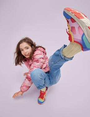 Kız Çocuk Pembe Kamuflaj Desenli The Stormwear™ Puffer Şişme Mont (2-16 Yaş)