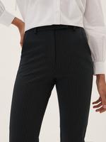 Kadın Siyah Puantiye Desenli Slim Fit Pantolon