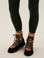 Kadın Yeşil Yüksek Bel Termal Legging Tayt