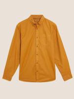 Erkek Sarı Saf Pamuklu Oxford Gömlek