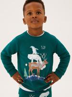 Erkek Çocuk Yeşil Grafik Desenli Sweatshirt (2-7 Yaş)