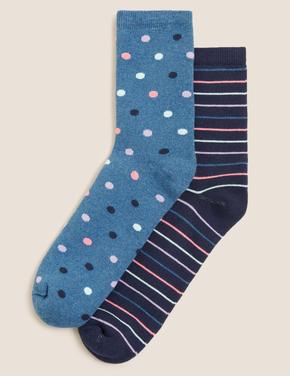 Kadın Mavi 2'li Termal Çorap Seti