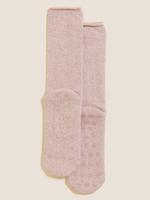 Kadın Pembe Yünlü Termal Çorap