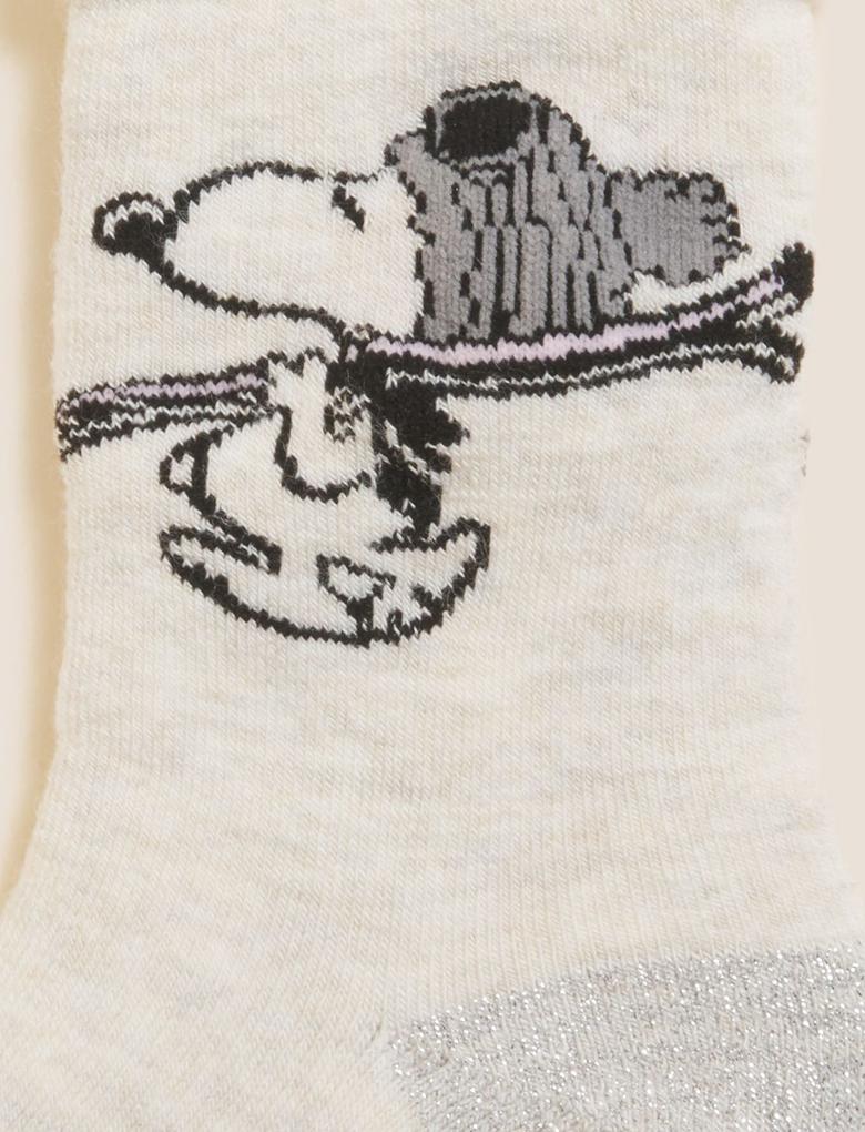 Kadın Gri Snoopy™ 2'li Çorap Seti