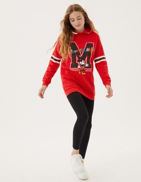 Kız Çocuk Kırmızı Minnie Mouse™ Kapüşonlu Sweatshirt (6-16 Yaş)