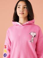 Kız Çocuk Pembe Snoopy™ Kapüşonlu Swearshirt (6-16 Yaş)