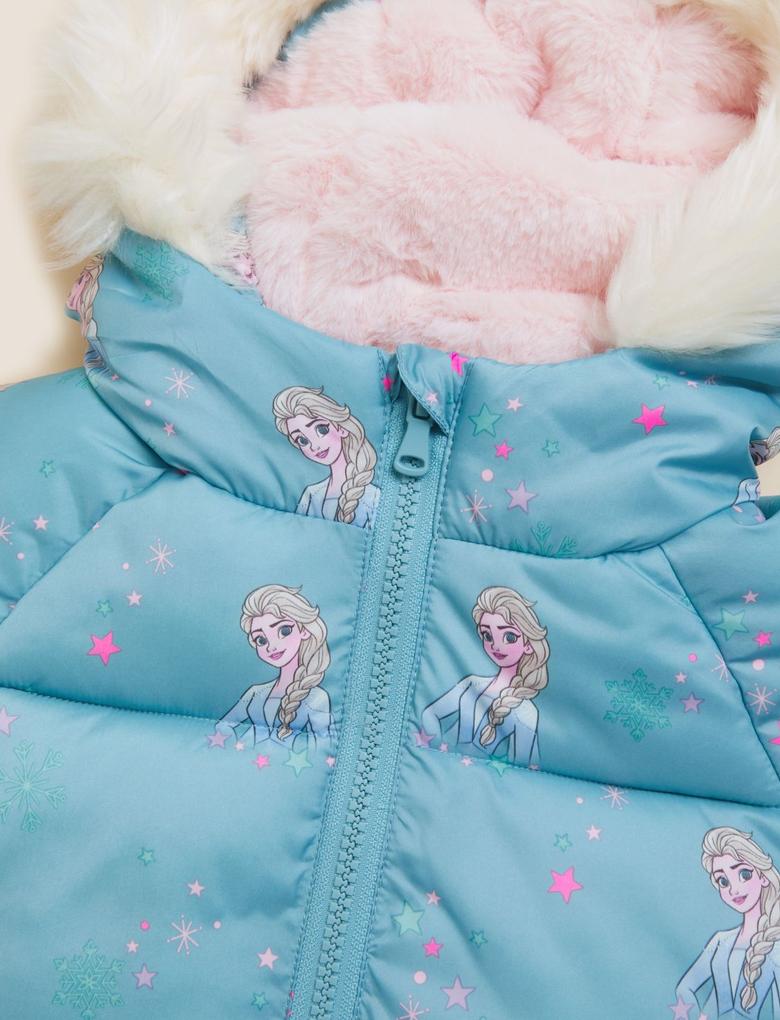 Kız Çocuk Mavi Stormwear™ Disney Frozen™ Puffer Şişme Mont (2-10 Yaş)