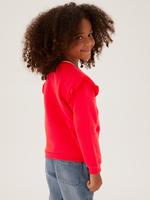 Kız Çocuk Kırmızı Minnie Mouse™ Fırfır Detaylı Sweatshirt (2-7 Yaş)
