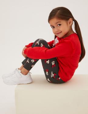 Kız Çocuk Gri Minnie Mouse™ Legging Tayt (2-7 Yaş)