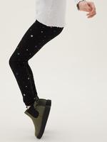 Kız Çocuk Siyah Yıldız Desenli Legging Tayt (6-16 Yaş)