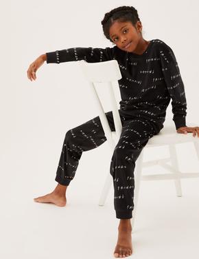 Çocuk Multi Renk Friends™ Kadife Pijama Takımı (8-16 Yaş)