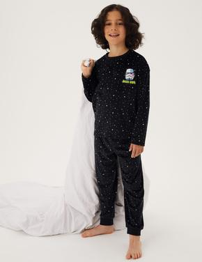 Çocuk Multi Renk Star Wars™ Kadife Pijama Takımı (5-14 Yaş)