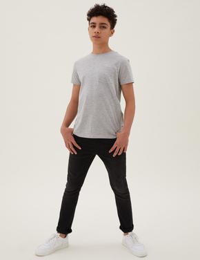 Erkek Çocuk Siyah Regular Fit Jean Pantolon (6-16 Yaş)