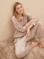 Kadın Pembe Flexifit™ Kadife Pijama Altı