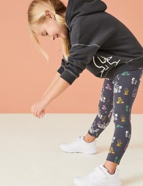 Kız Çocuk Gri Snoopy™ Legging Tayt (2-6 Yaş)