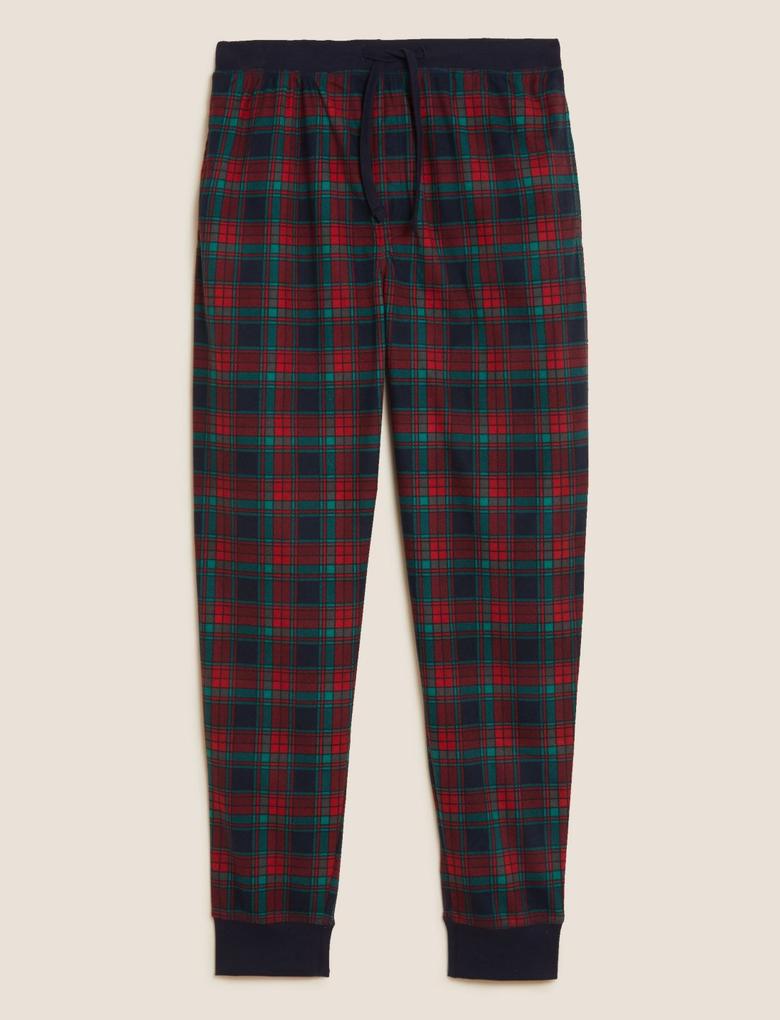 Erkek Multi Renk Ekose Desenli Supersoft Pijama Altı