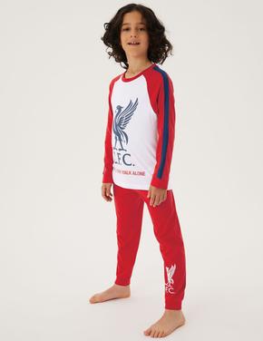 Çocuk Kırmızı Saf Pamuklu Liverpool FC™ Pijama Takımı (6-16 Yaş)