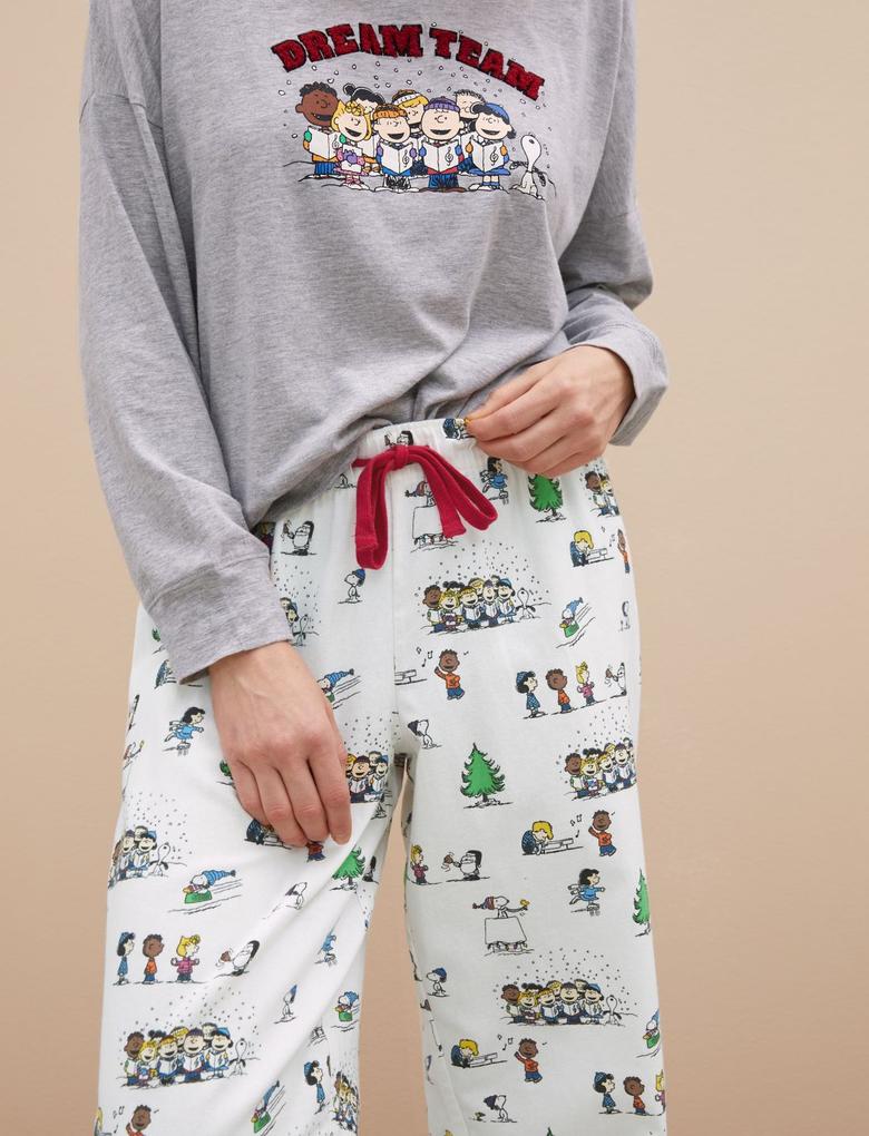 Kadın Gri Snoopy™ Pijama Takımı