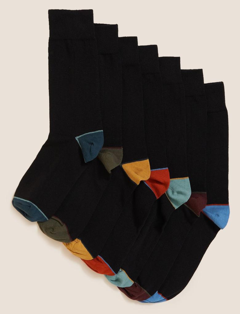 Erkek Siyah 7'li Cool & Fresh™ Çorap Seti