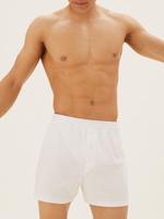 Erkek Beyaz Saf Pamuklu 5'li Cool & Fresh™ Boxer Seti