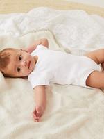 Bebek Beyaz Saf Pamuklu 7'li Bodysuit (0-3 Yaş)