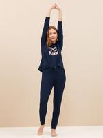 Kadın Lacivert Flexifit™ Legging Pijama Altı