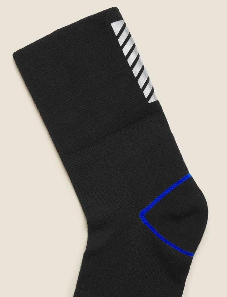 Erkek Siyah 2'li Spor Çorabı Seti