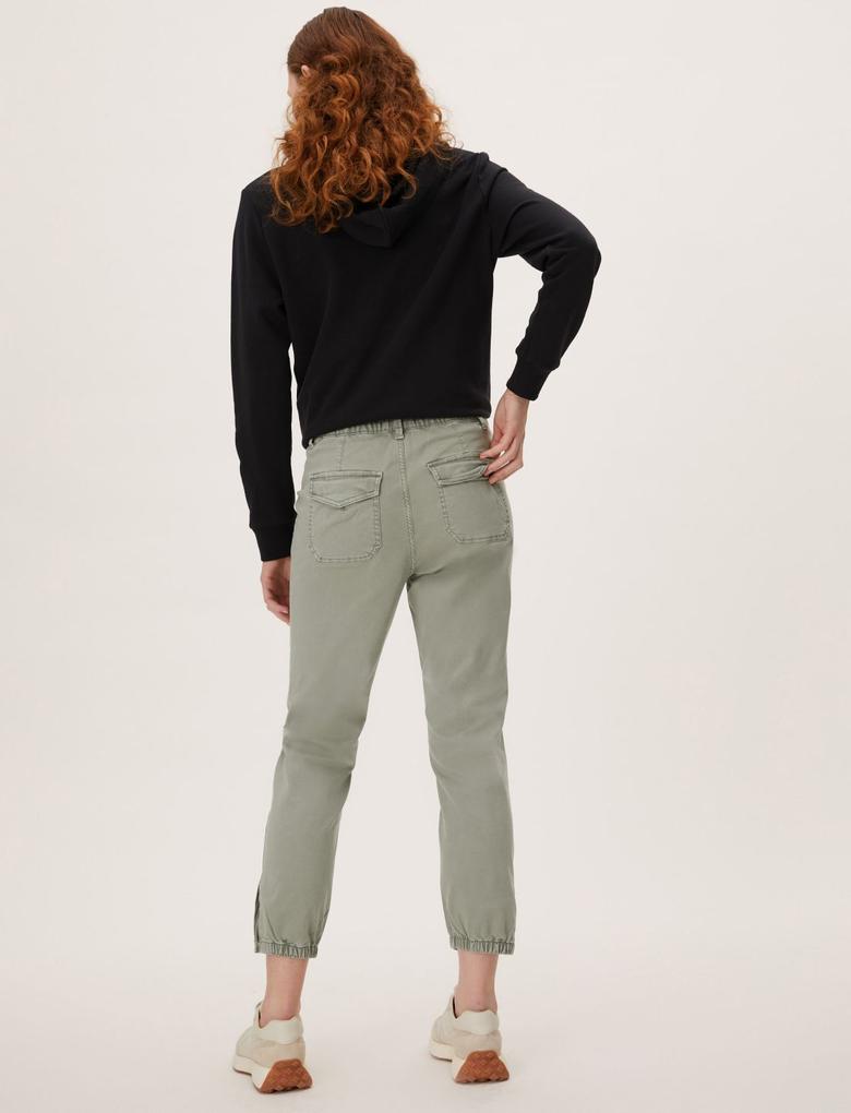 Kadın Yeşil Slim Fit Jogger Pantolon