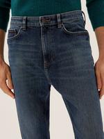 Erkek Mavi Tapered Fit Vintage Jean Pantolon