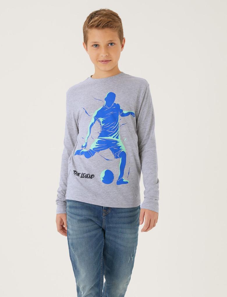 Erkek Çocuk Multi Renk 3'lü Futbol Desenli T-Shirt (6-16 Yaş)