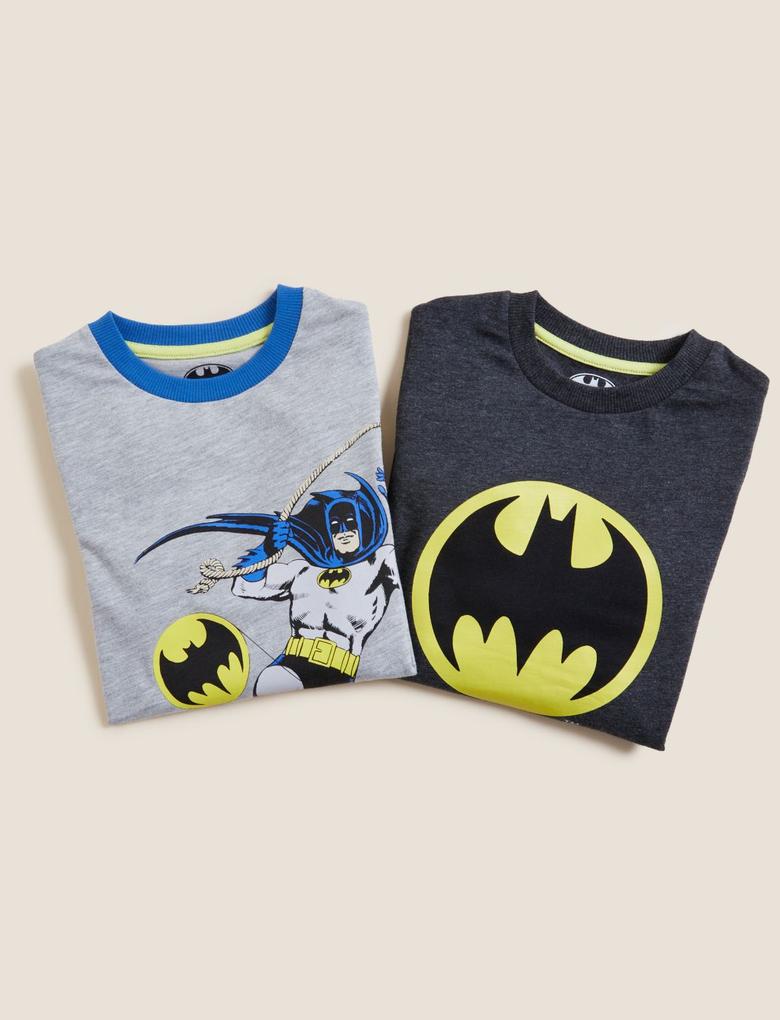 Erkek Çocuk Multi Renk Batman™ 2'li Uzun Kollu T-Shirt (2-7 Yaş)